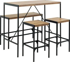 Ensemble table bar, banc et tabourets BERLIN