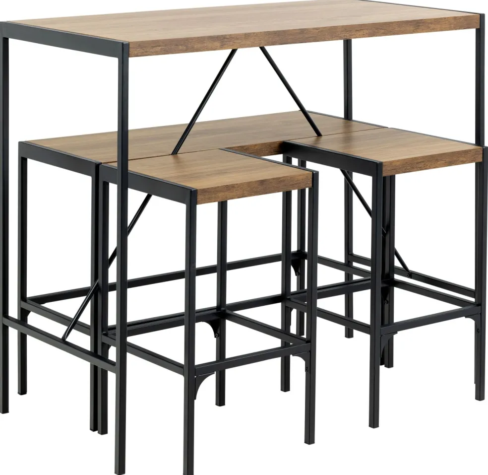 Ensemble table bar, banc et tabourets BERLIN