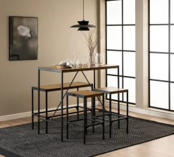 Ensemble table bar, banc et tabourets BERLIN