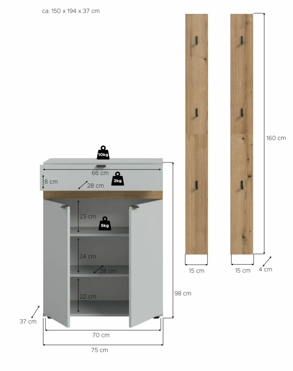 Ensemble vestiaire 3 éléments NARO