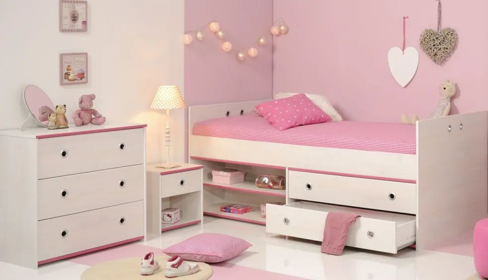 Lit avec chevet et commode SMOOZY 23b