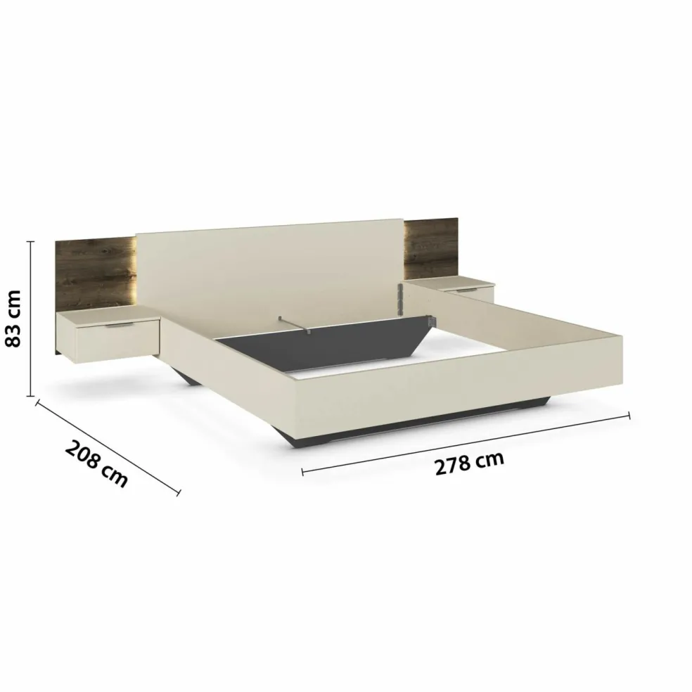 Lit avec chevets MARBELLA