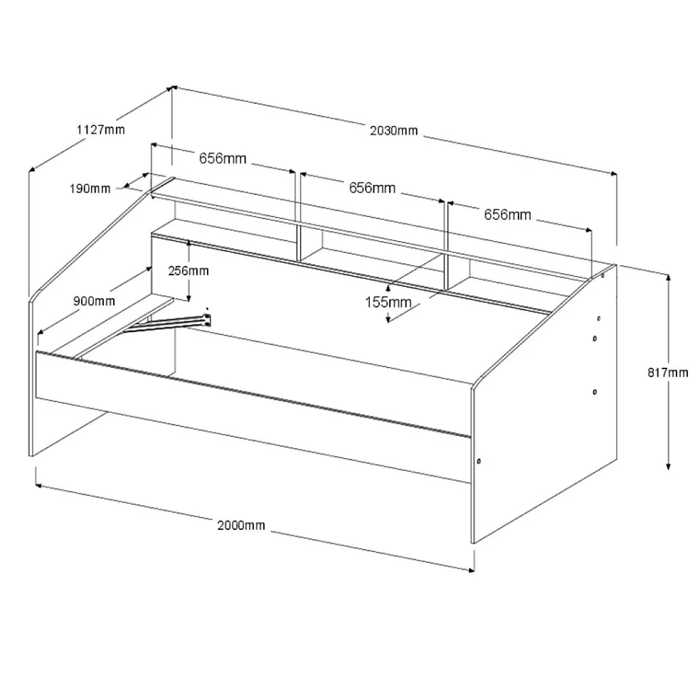 Lit avec rangement HOUSTON