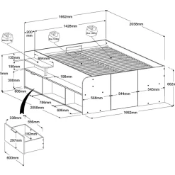 Lit avec rangement TRAVEL
