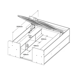 Lit avec rangement TRAVEL