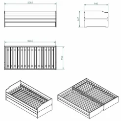Lit gigogne convertible  LOTAR