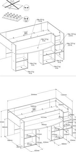 Lit junior 2 éléments PIROUETTE 14