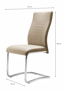 Lot de 4 chaises à piètement luge LUCKY