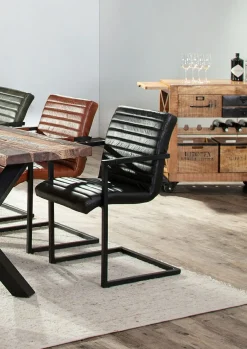 Lot de 2 chaises à piètement luge BARCELONA