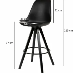 Lot de 2 chaises de bar CHIANG MAI