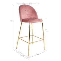 Lot de 2 chaises de bar  LAUSANNE