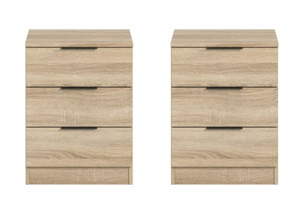 Lot de 2 chevets KOPENHAGEN