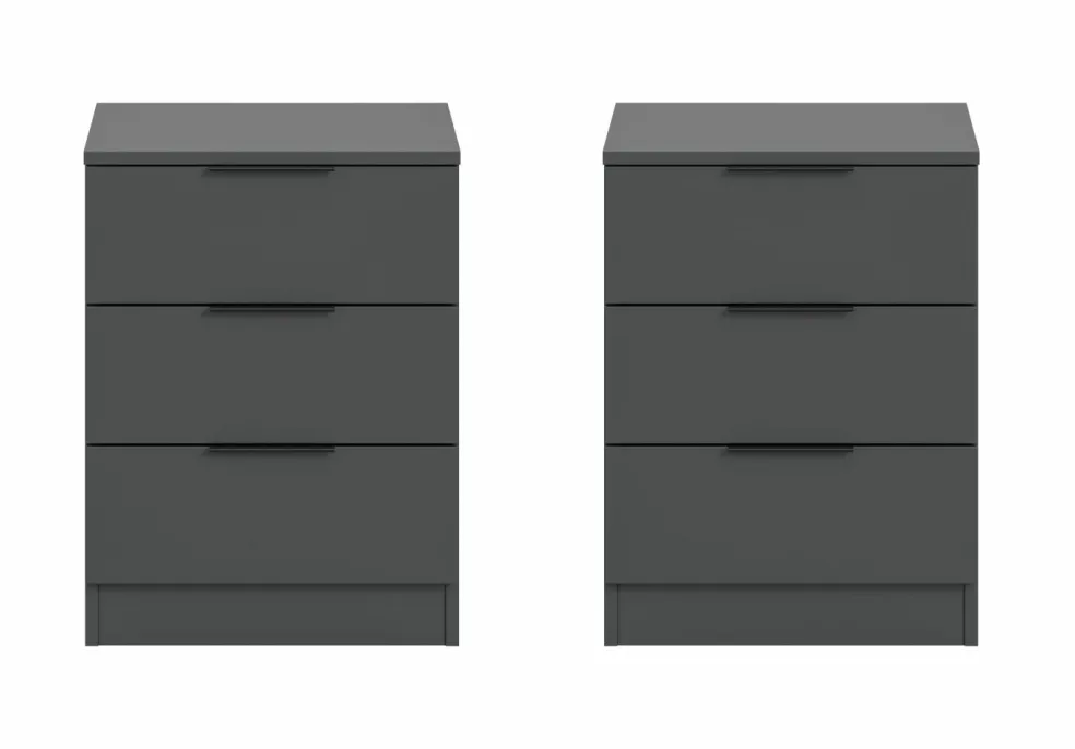 Lot de 2 chevets KOPENHAGEN