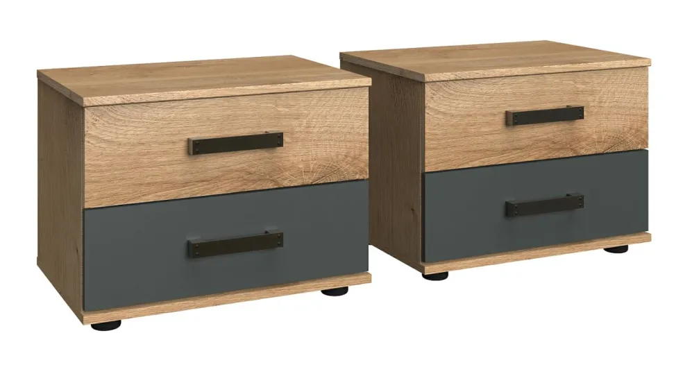 Lot de 2 chevets MALMÖ