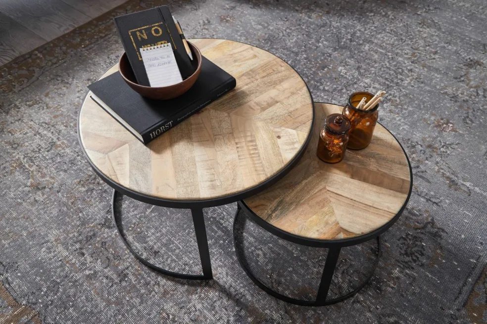 Lot de 2 tables basses DOI KIO RAI-MONG