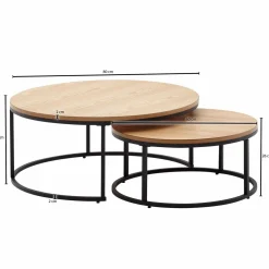 Lot de 2 tables basses MEKONG