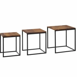 Lot de 3 tables d'appoint BURI RAM