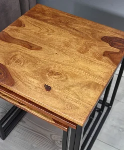 Lot de 3 tables d'appoint BURI RAM