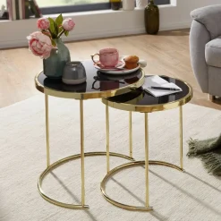 Lot de 2 tables d'appoint CHIANG RAI