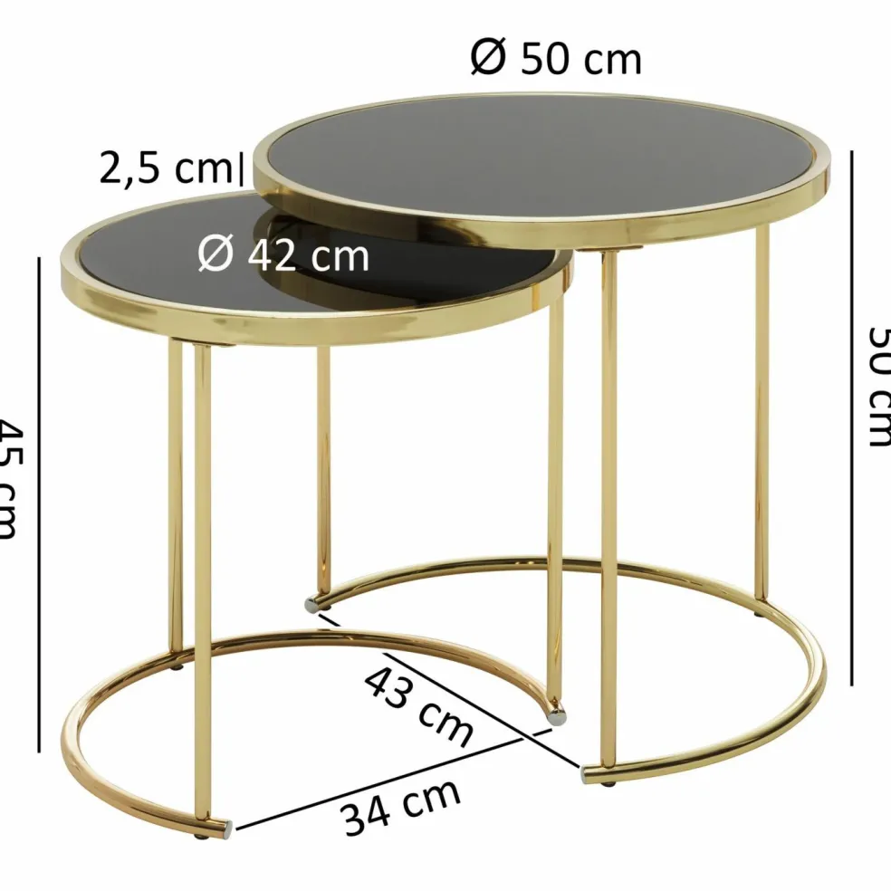 Lot de 2 tables d'appoint CHIANG RAI