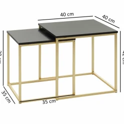 Lot de 2 tables d'appoint LAMPHUN