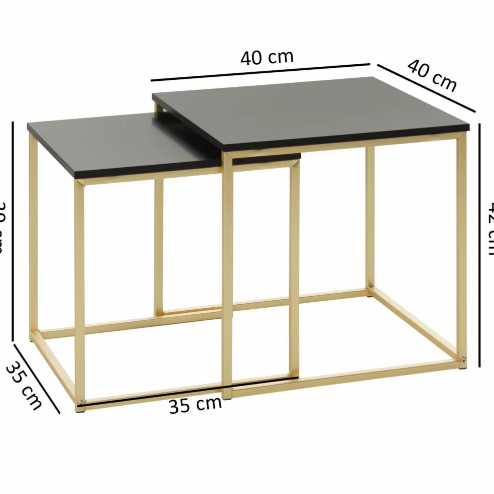 Lot de 2 tables d'appoint LAMPHUN