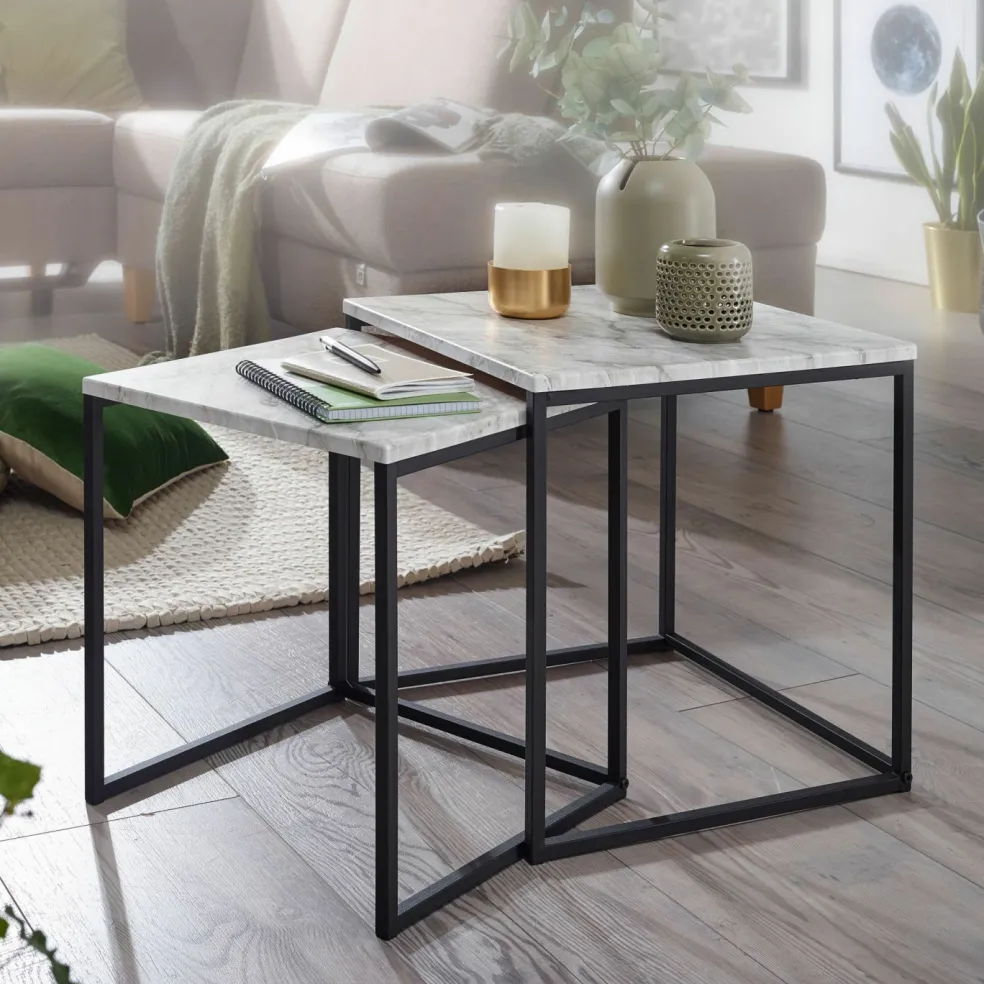 Lot de 2 tables d'appoint LAMPHUN