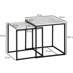 Lot de 2 tables d'appoint LAMPHUN