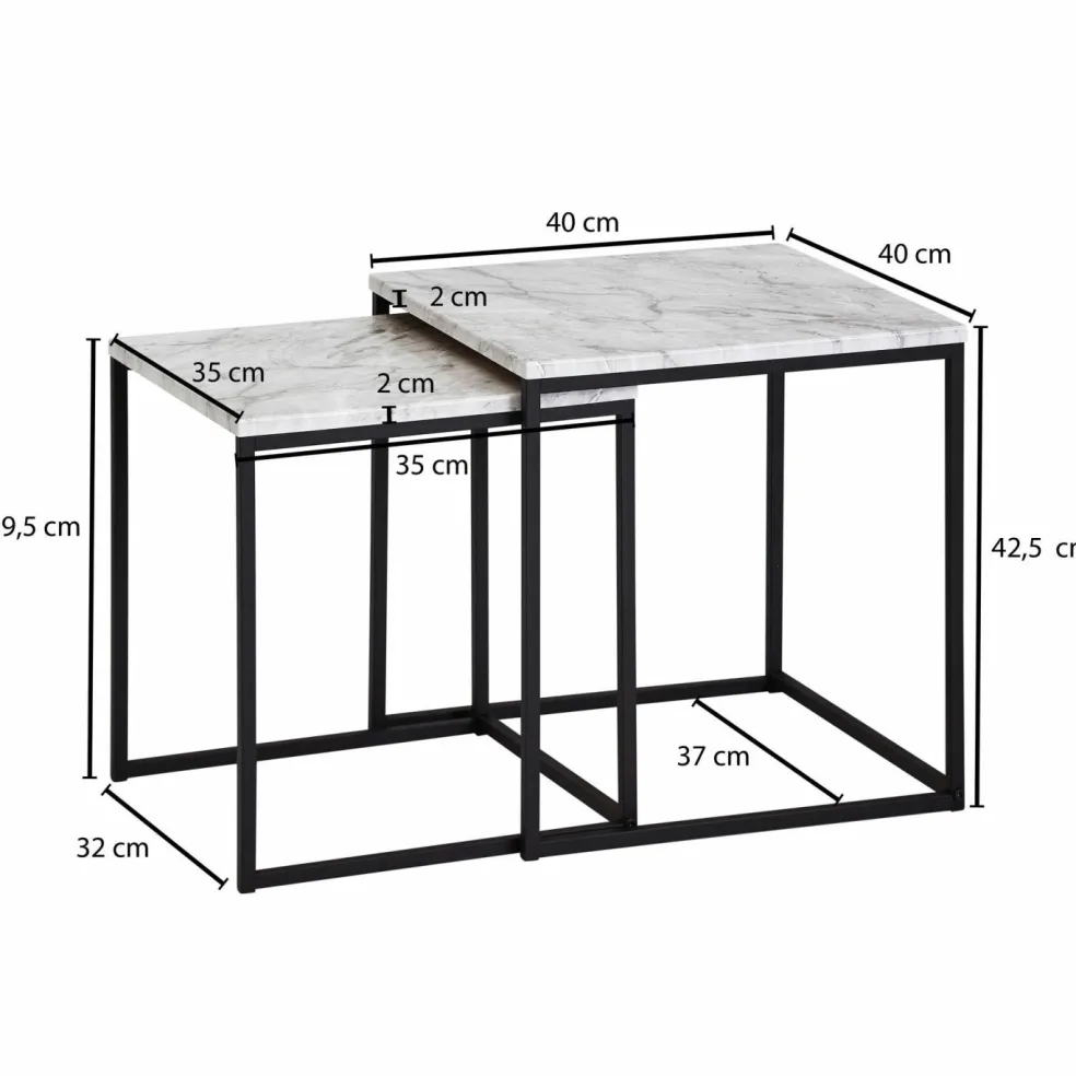 Lot de 2 tables d'appoint LAMPHUN