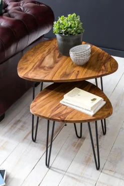 Lot de 2 tables d'appoint MAE HONG SON