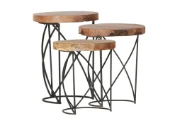 Lot de 3 tables d'appoint NATURE