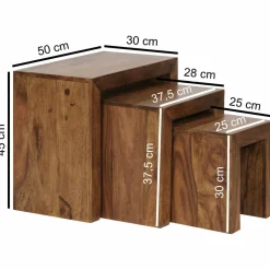 Lot de 3 tables d'appoint PATTANI