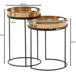 Lot de 2 tables d'appoint YALA