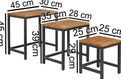 Lot de 3 tables gigognes CHIANG MAI