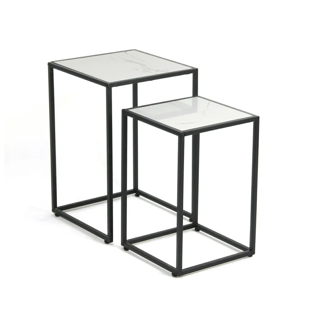 Lot de 2 tables gigognes CALVIA