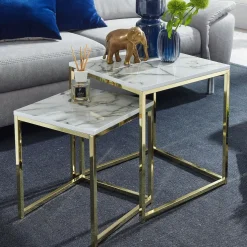 Lot de 2 tables gigognes LAMPHUN