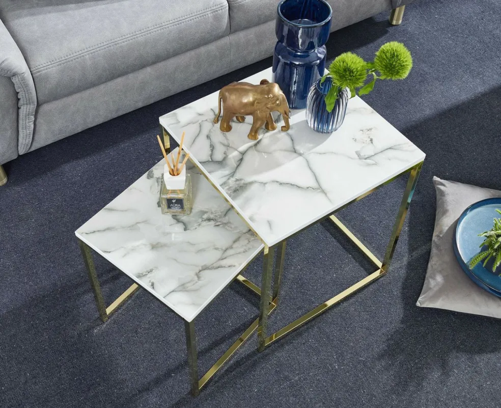 Lot de 2 tables gigognes LAMPHUN