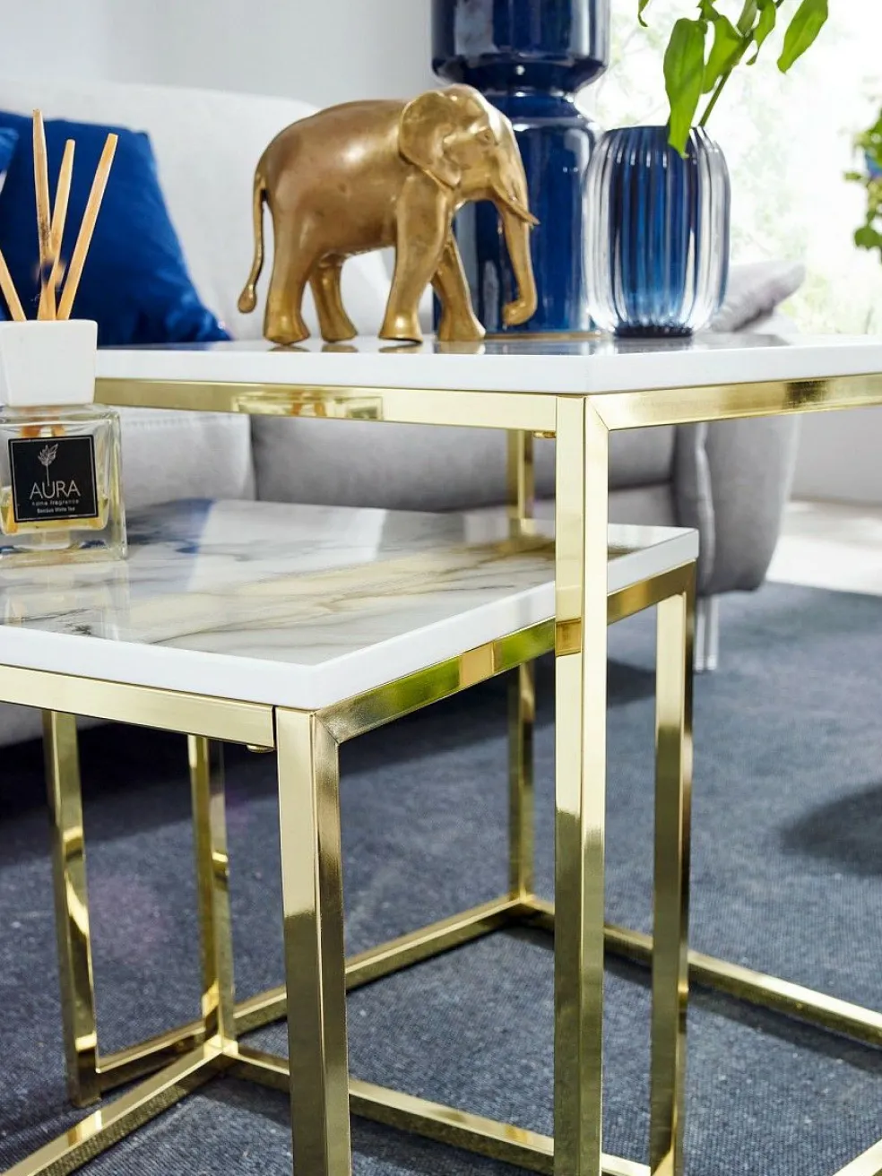 Lot de 2 tables gigognes LAMPHUN