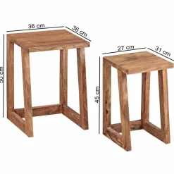 Lot de 2 tables gigognes LOEI