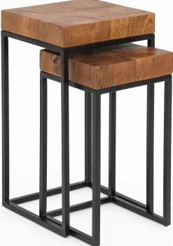 Lot de 2 tables gigognes LAMPHUN