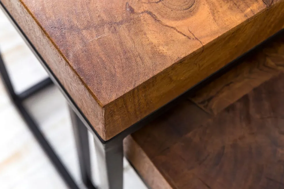 Lot de 2 tables gigognes LAMPHUN