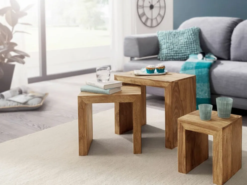 Lot de 3 tables gigognes PATTANI