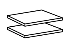 Lot de 2 tablettes amovibles MALTA 897