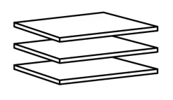 Lot de 3 tablettes amovibles 973