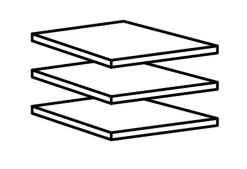 Lot de 3 tablettes amovibles 971