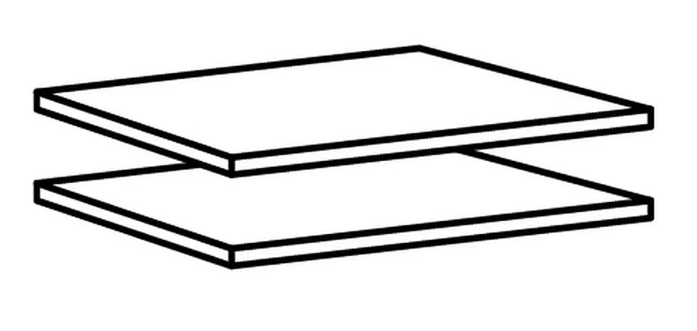 Lot de 2 tablettes amovibles 972