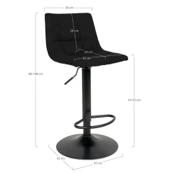 Lot de 2 tabourets de bar MIDDELFART