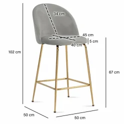 Lot de 2 tabourets de bar WOHNLING