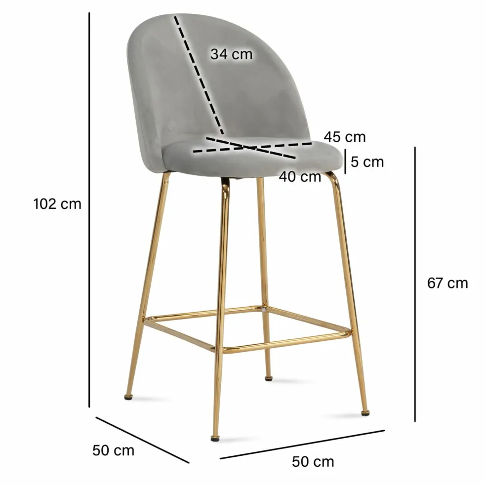 Lot de 2 tabourets de bar WOHNLING