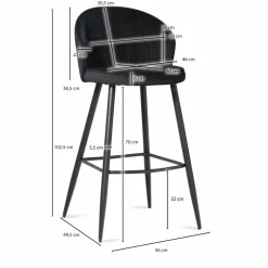 Lot de 2 tabourets de bar WOHNLING